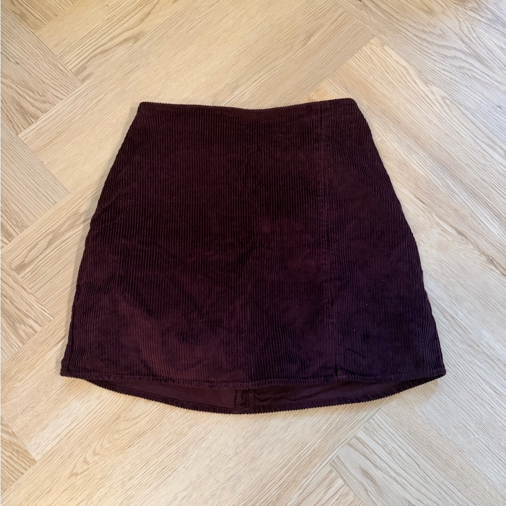 Hollister Corduroy Mini Skirt in Plum